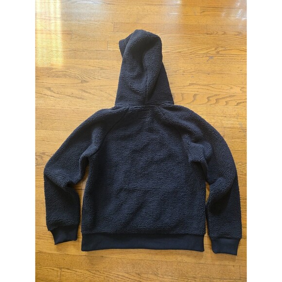 Roots Womens Medium Black Sherpa Fleece Pullover with Pockets - Picture 5 of 8